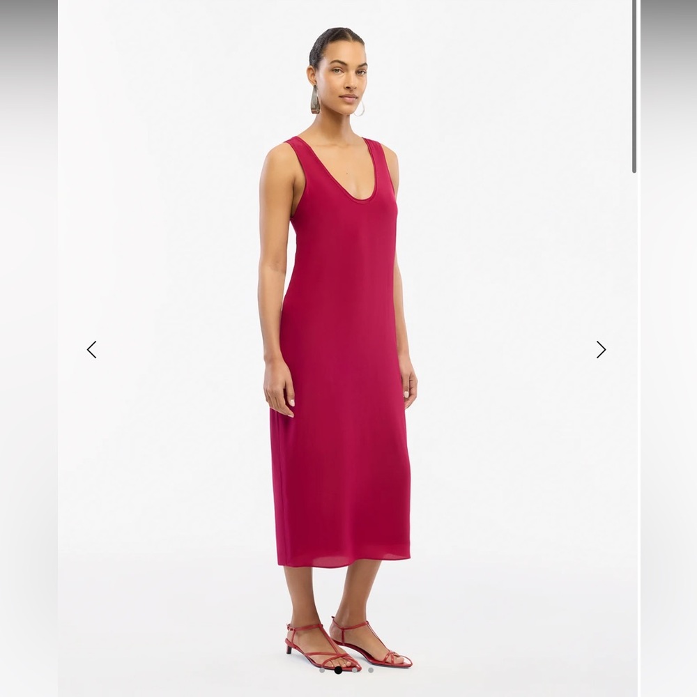 Another Tomorrow Silk Tank Dress